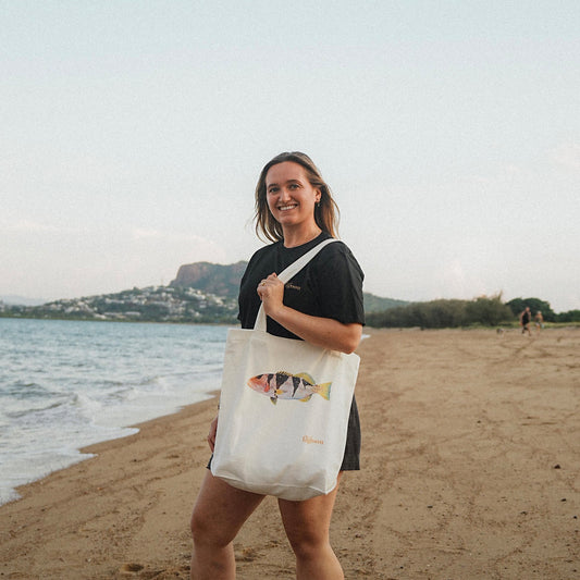 Footballer Coral Trout Tote Bag